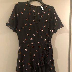 Worn Once! Flirty Cherry Wrap Dress! 💕